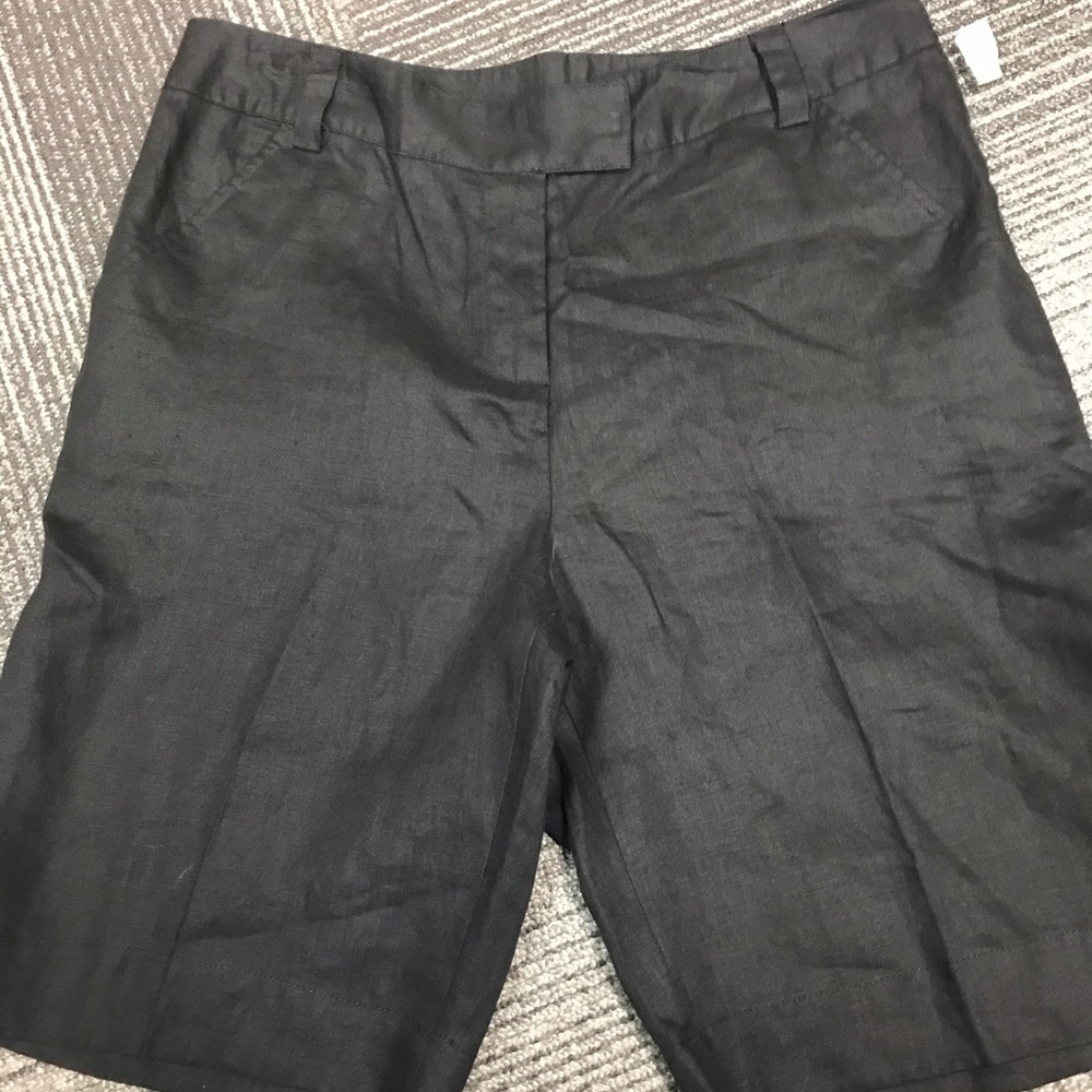 Grace elements black linen Bermuda shorts size 8